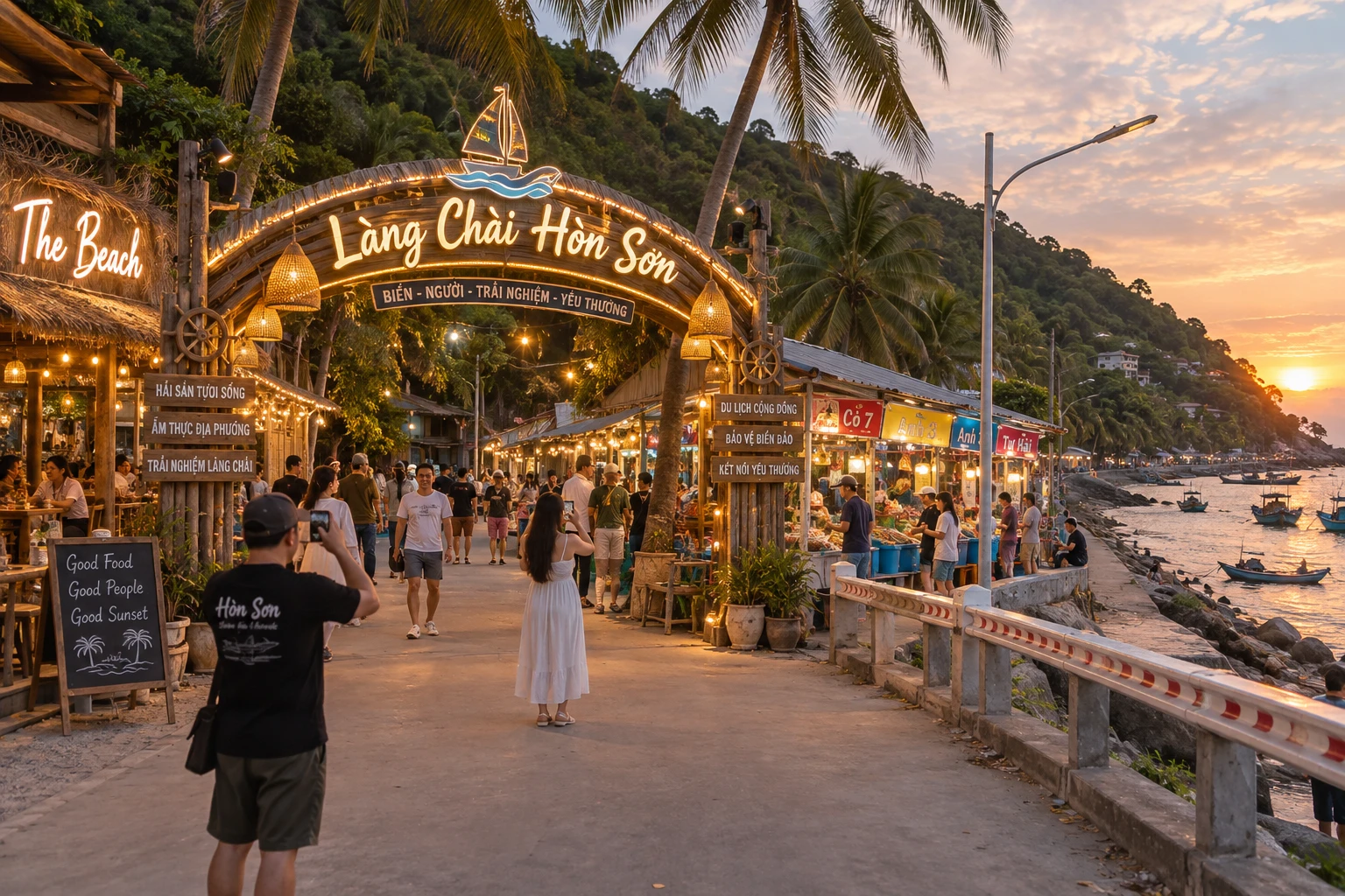 Cổng chào Làng Chài Bãi Bấc Hòn Sơn, phối cảnh minh họa