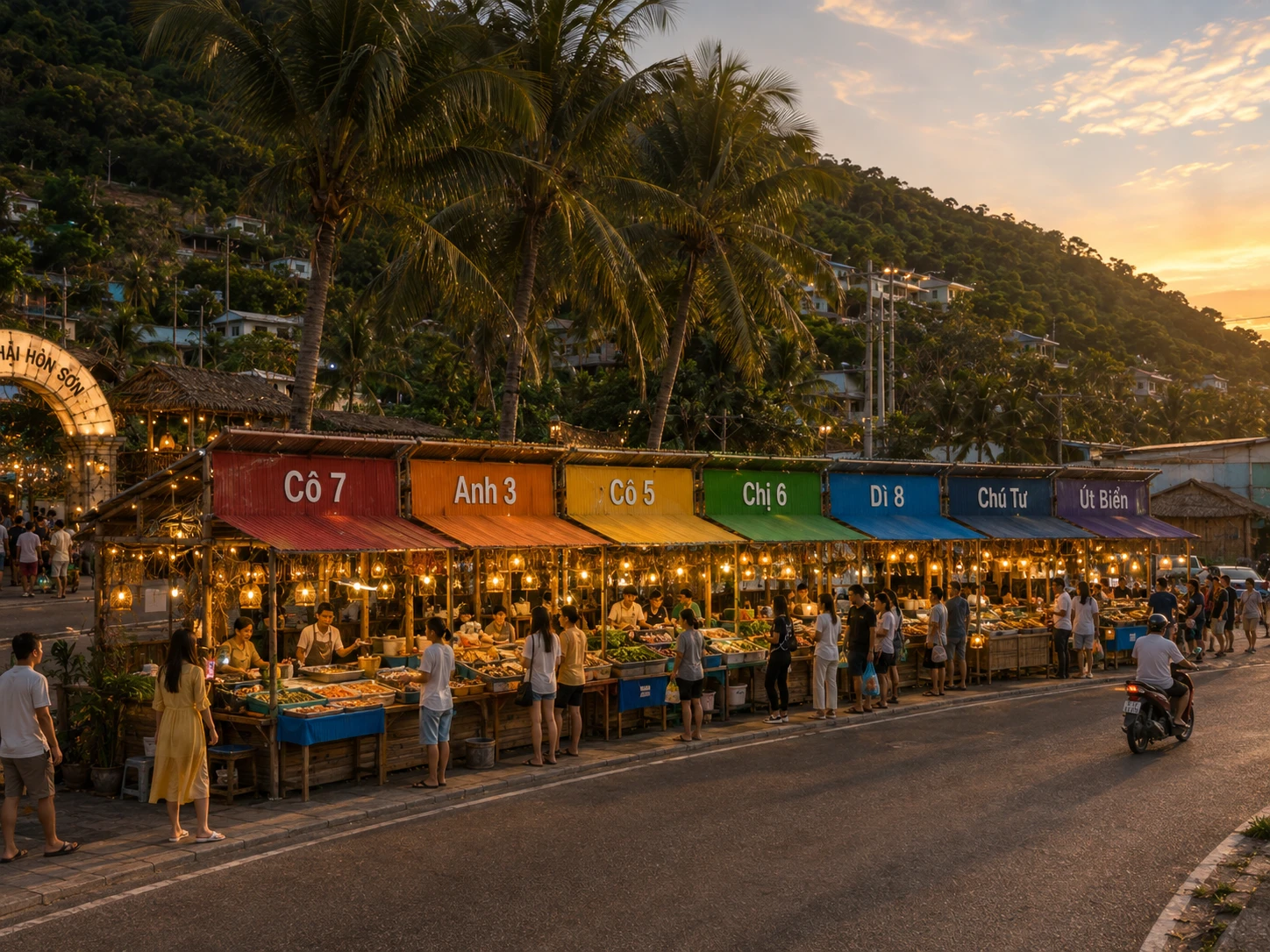 Phối cảnh Khu 3 - Gian hàng, bảy gian