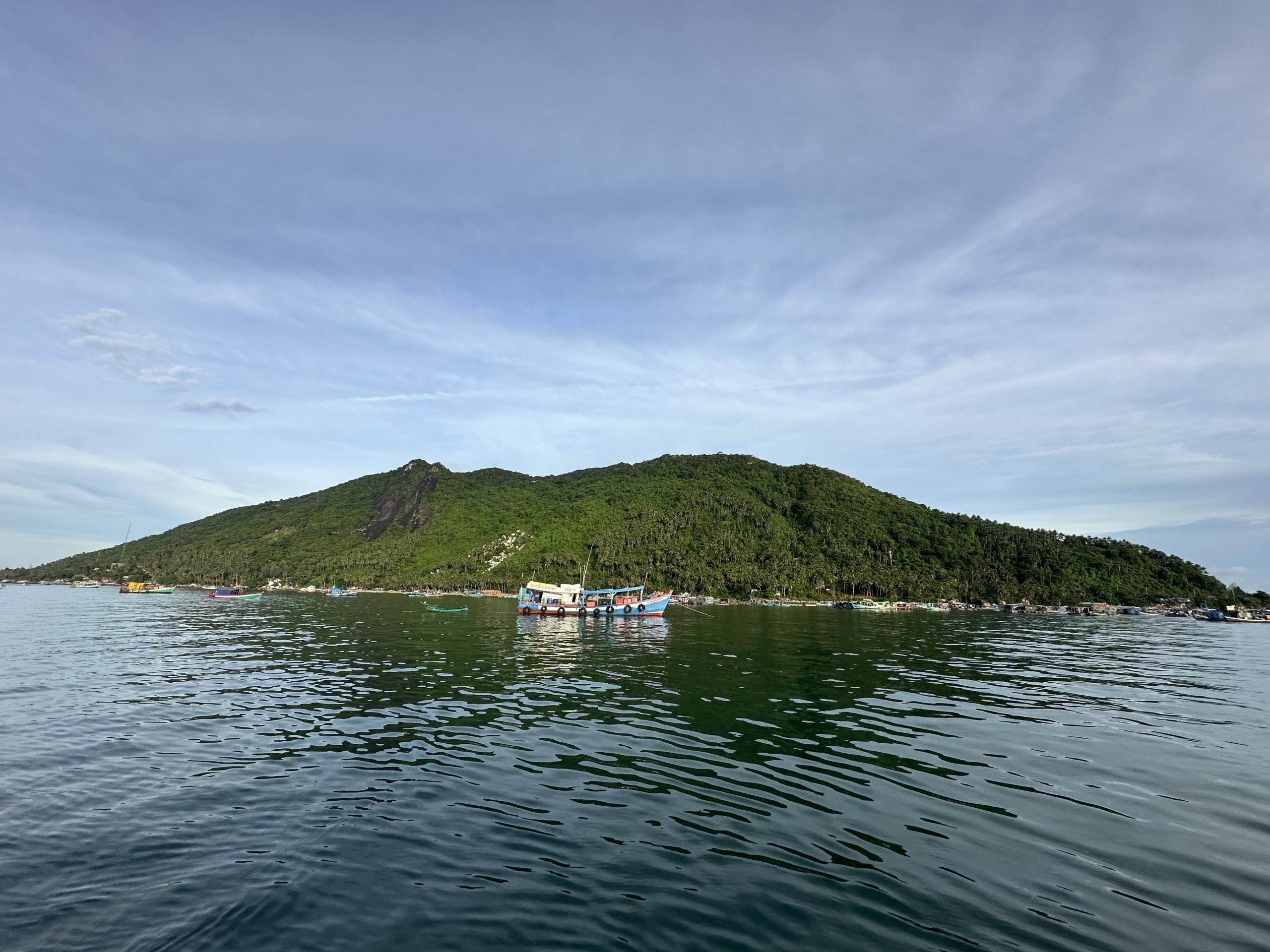 Toàn cảnh đảo Hòn Sơn và bè nuôi cá.jpeg